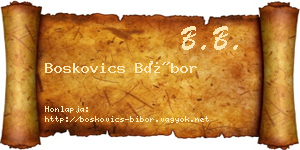 Boskovics Bíbor névjegykártya
